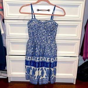 Blue and white dress!